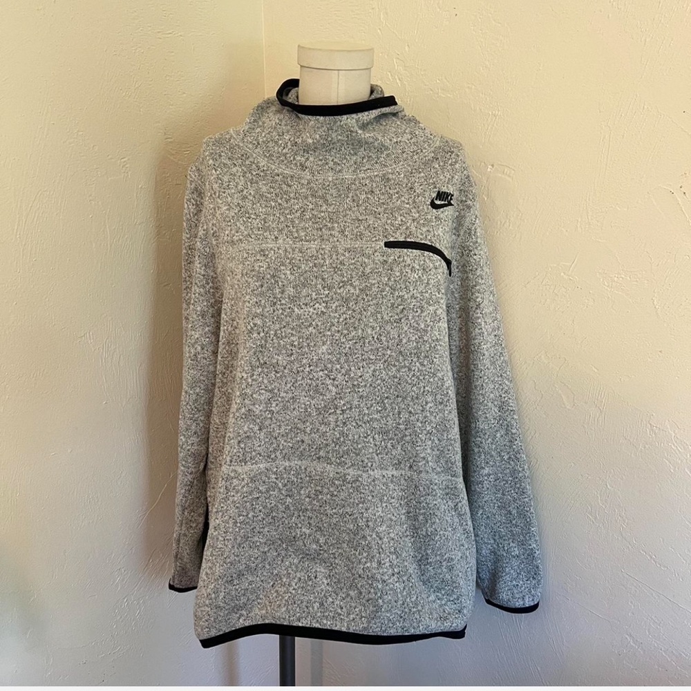 Nike Women's Heathered Gray Cowl Neck Sweater